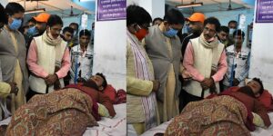 নবদ্বীপ স্টেট জেনারেল হাসপাতালের মেল ওয়ার্ড ও ফিমেল ওয়ার্ডে আহত বিজেপি কর্মীদের সাথে কথা বলেন সাংসদ জগন্নাথ সরকার