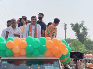 পাথরপ্রতিমাতে রোড শো করলেন  শুভেন্দু অধিকারী