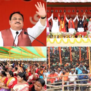 নির্বাচনী জনসভায় বক্তব্য রাখলেন বিজেপির  জাতীয় সভাপতি জেপি নাড্ডা