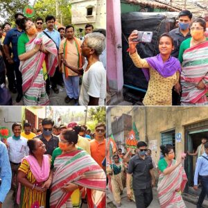 চুঁচূড়ো বিধান সভার বিজেপি প্রার্থী লকেট চ্যাটার্জী পাড়ায় পাড়ায় জনসংযোগ এবং নির্বাচনী প্রচারে ব্যস্ত
