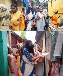 ৭৪ ( 74) নম্বর ওয়ার্ডে অগ্নিমিত্রা পাল কেও প্রিয়াঙ্কা  টিব্রিওয়াল এর হয়ে প্রচার করতে দেখা গেলো 