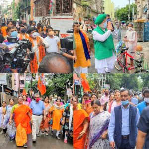 ভবানীপুর উপনির্বাচনে  প্রিয়াঙ্কা টিব্রিওয়াল এর সমর্থনে মাঠে নামলেন বিজেপির এক ঝাঁক নেতা নেত্রী ।
