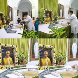 শরৎচন্দ্র চট্টোপাধ্যায় এর জন্মদিবসে শ্রদ্ধাঞ্জলি জ্ঞাপন করলেন বিরোধী দলনেতা  শুভেন্দু অধিকারী 