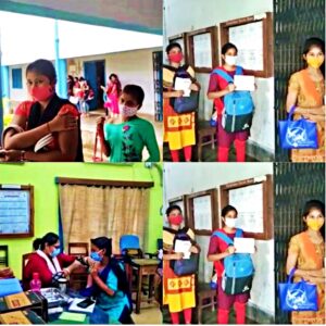 কৃষ্ণনগর উইমেন্স কলেজ ছাত্রীদের ভ্যাকসিন দেওয়া হলো 