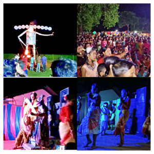 দূর্গা উৎসবকে কেন্দ্র করে রাবণবধ মেলা দেখার ভির দর্শনার্থীদের