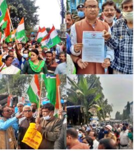 কোলকাতা কর্পোরেশন নির্বাচনে কংগ্রেস প্রার্থী ও কর্মীদের উপর নির্যাতনের পরিপ্রেক্ষিতে জেলা কংগ্রেসের পক্ষ থেকে স্মারকলিপি প্রদান 